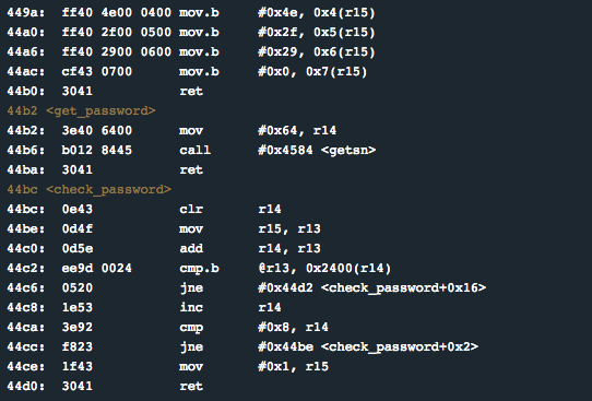 Assembly code